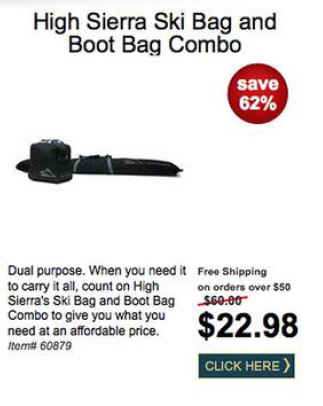 black friday deal high sierra ski bag and boot bag combo dealigg bath and body works