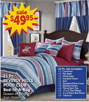 Black Friday Deal Beverly Hills Polo Club 21 Pc Bed In A Bag