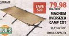 field and stream oversized camp cot