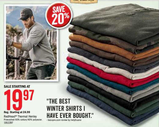 redhead thermal henley