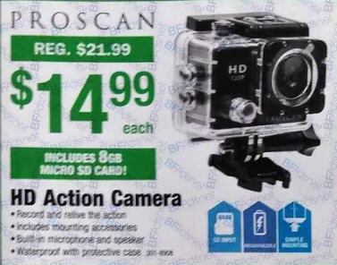 Black Friday Deal: Proscan HD Action Camera