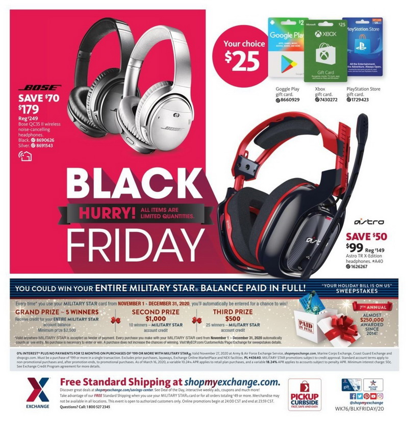 AAFES Black Friday 2020 Ads, AAFES Black Friday Sales 2020